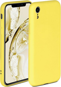 Луксозен силиконов гръб ТПУ ултра тънък МАТ PREMIUM CASE за Apple iPhone XR жълт 